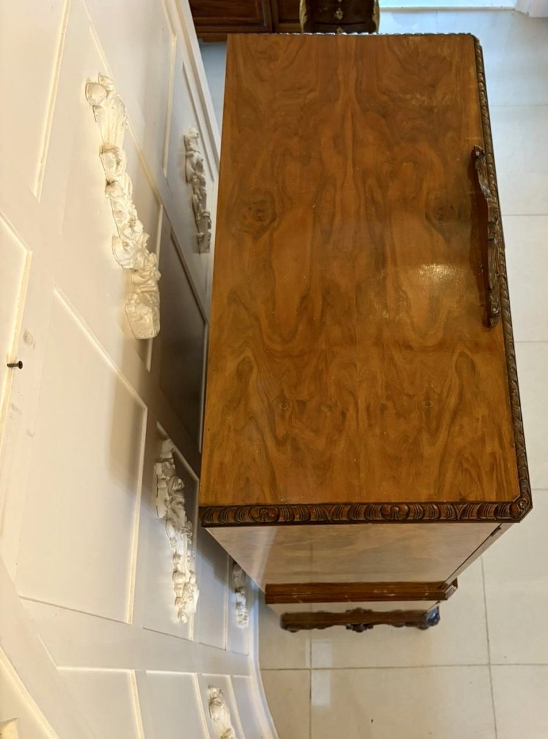 Outstanding Quality Antique Burr Walnut Cocktail Cabinet - Image 6